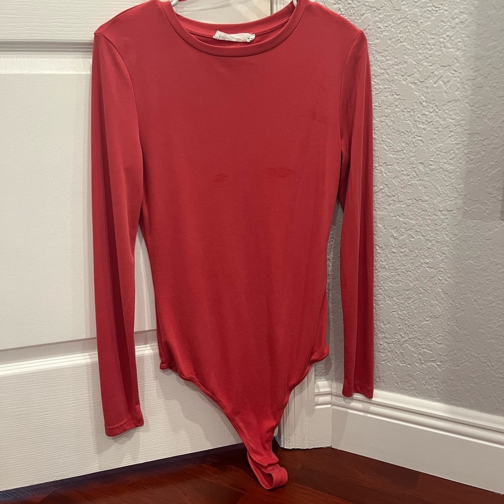 Salmon colored bodysuit
